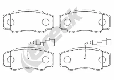 Комплект тормозных колодок, дисковый тормоз BRECK купить